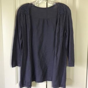 Christopher & Banks Lightweight cotton 3/4 sleeve cardigan
